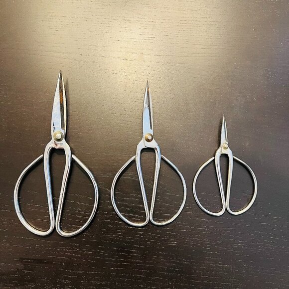 Japanese pruning Scissors Sentei Hasami Set Vintage 3pc Ikebana Bonsai - Picture 1 of 16